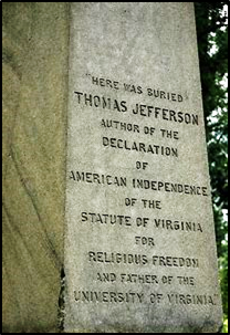 Thomas Jefferson Speaks Loudly From His Grave